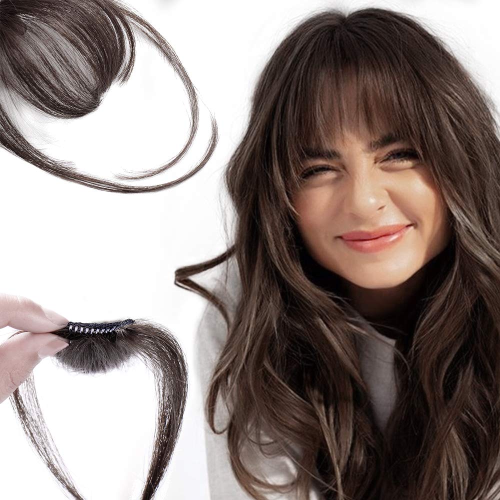 Clip in Bangs 100% Human Hair Extensions Air Bangs