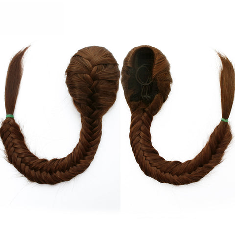 20 Inch Braided Ponytail  Drawstring Ponytail Clip In Hair Extension Ponytail