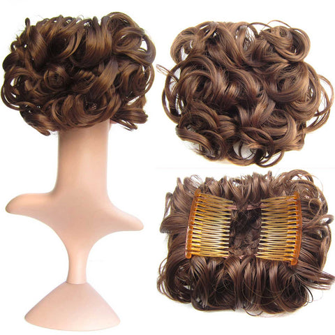 Short Messy Curly Dish Hair Bun Extension【Buy 2 for free shipping】