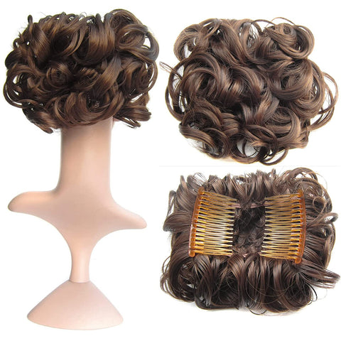 Short Messy Curly Dish Hair Bun Extension【Buy 2 for free shipping】