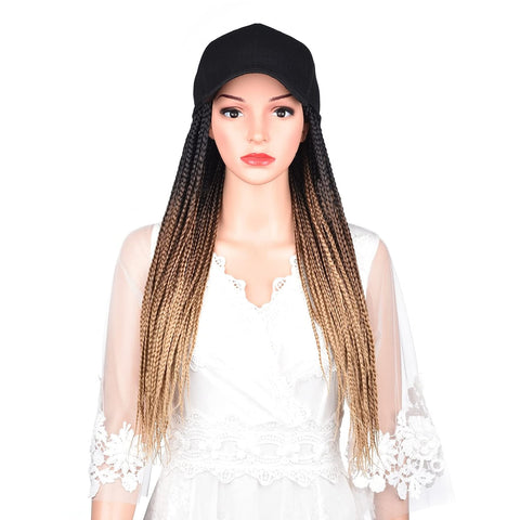 24inch Long Braiding Hair Baseball Cap Wig Box Braid wig