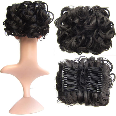 Short Messy Curly Dish Hair Bun Extension【Buy 2 for free shipping】