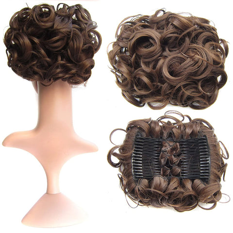 Short Messy Curly Dish Hair Bun Extension【Buy 2 for free shipping】