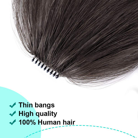 Clip in Bangs 100% Human Hair Extensions Air Bangs