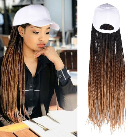 24inch Long Braiding Hair Baseball Cap Wig Box Braid wig