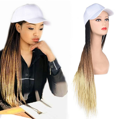 24inch Long Braiding Hair Baseball Cap Wig Box Braid wig