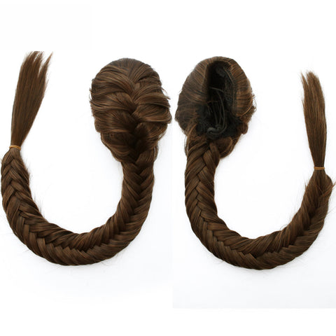 20 Inch Braided Ponytail  Drawstring Ponytail Clip In Hair Extension Ponytail