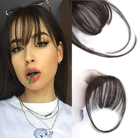 Clip in Bangs 100% Human Hair Extensions Air Bangs