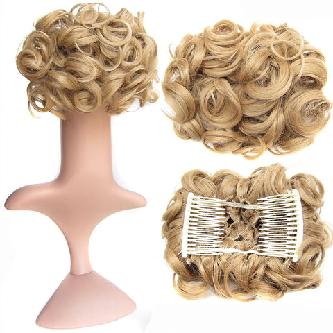 Short Messy Curly Dish Hair Bun Extension【Buy 2 for free shipping】