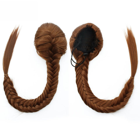 20 Inch Braided Ponytail  Drawstring Ponytail Clip In Hair Extension Ponytail