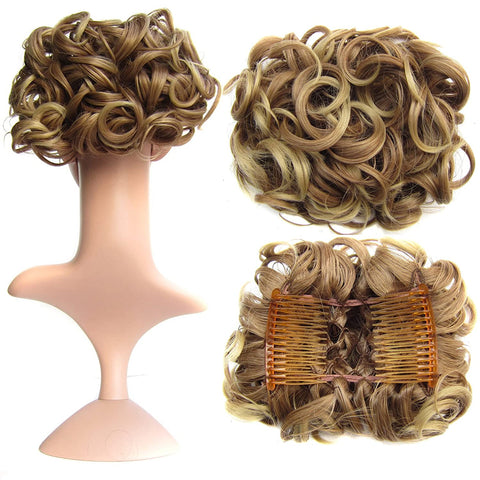 Short Messy Curly Dish Hair Bun Extension【Buy 2 for free shipping】