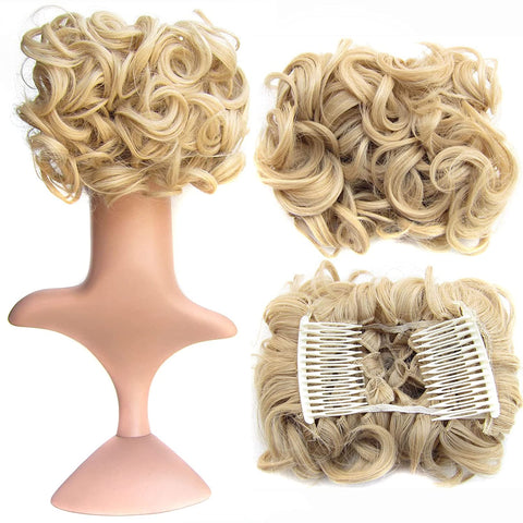 Short Messy Curly Dish Hair Bun Extension【Buy 2 for free shipping】