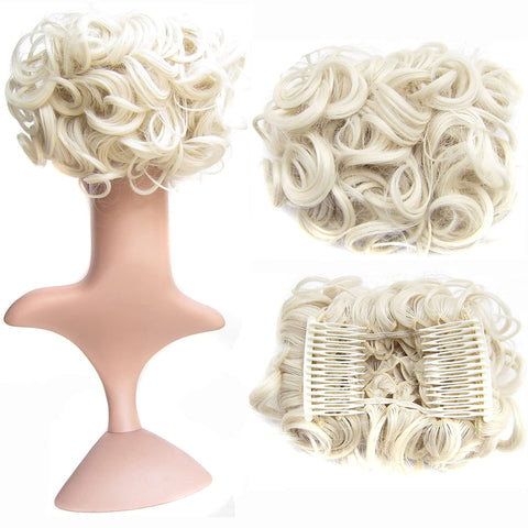 Short Messy Curly Dish Hair Bun Extension【Buy 2 for free shipping】