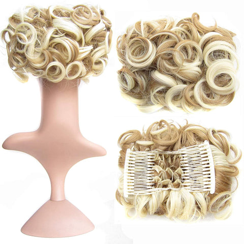 Short Messy Curly Dish Hair Bun Extension【Buy 2 for free shipping】