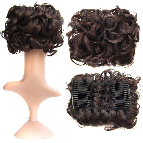 Short Messy Curly Dish Hair Bun Extension【Buy 2 for free shipping】