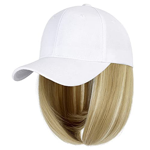 Ins Hot Baseball Cap with 14'' Hair Extensions Adjustable Wig