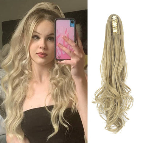 30-Second Dream Claw Clips in Ponytail Extension(Wave)