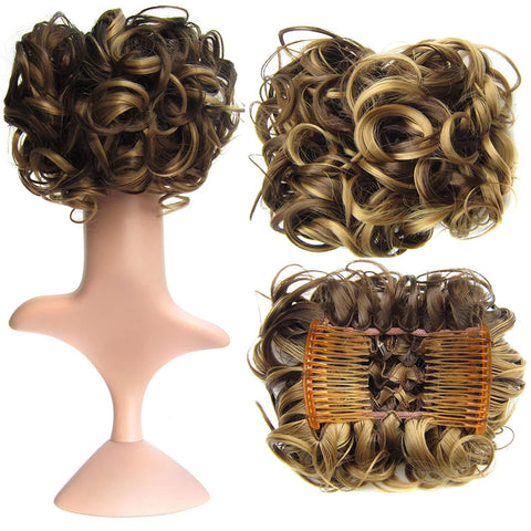 Short Messy Curly Dish Hair Bun Extension【Buy 2 for free shipping】