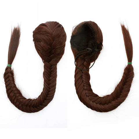 20 Inch Braided Ponytail  Drawstring Ponytail Clip In Hair Extension Ponytail