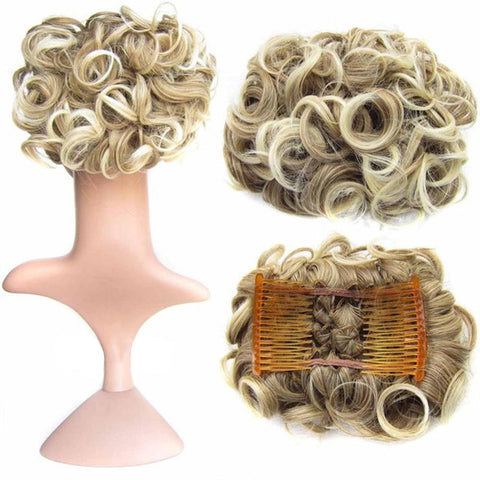 Short Messy Curly Dish Hair Bun Extension【Buy 2 for free shipping】