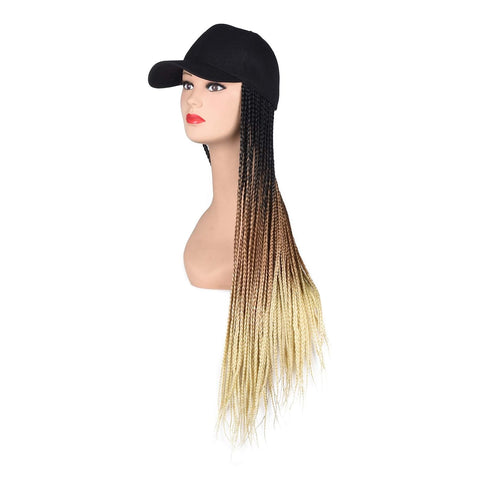 24inch Long Braiding Hair Baseball Cap Wig Box Braid wig