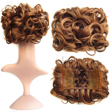 Short Messy Curly Dish Hair Bun Extension【Buy 2 for free shipping】