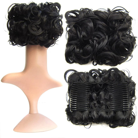 Short Messy Curly Dish Hair Bun Extension【Buy 2 for free shipping】