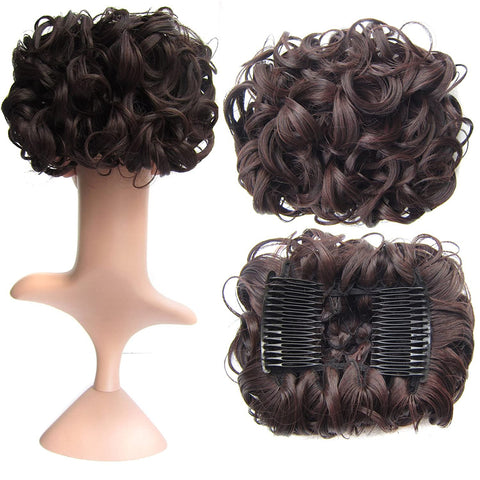 Short Messy Curly Dish Hair Bun Extension【Buy 2 for free shipping】