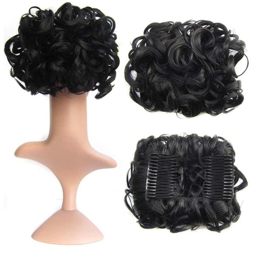 Short Messy Curly Dish Hair Bun Extension【Buy 2 for free shipping】