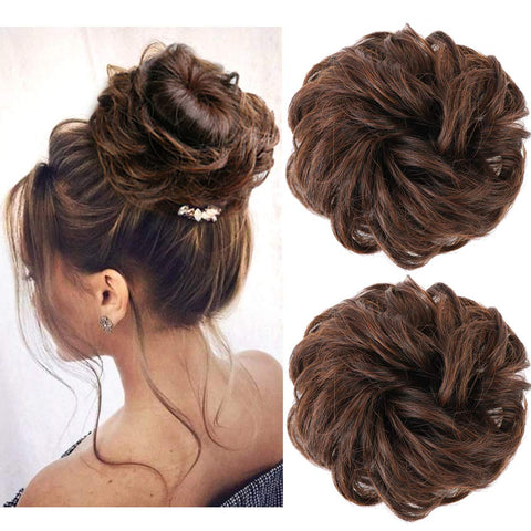 100% Human Hair Curly Bun