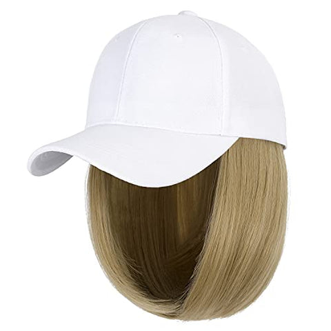 Ins Hot Baseball Cap with 14'' Hair Extensions Adjustable Wig