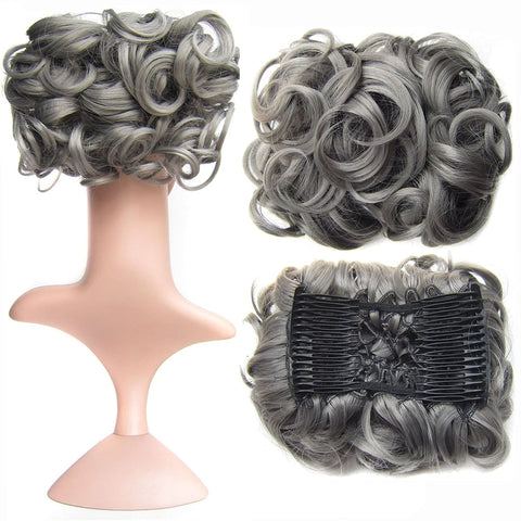 Short Messy Curly Dish Hair Bun Extension【Buy 2 for free shipping】